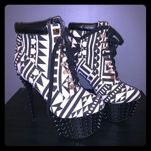 Red Kiss Spiked heels new